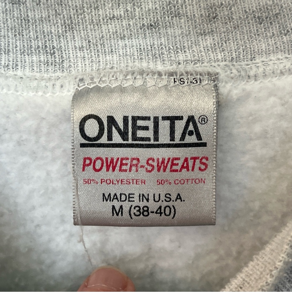Vtg Oneita Berlin Wall Sweatshirt Sz M (38-40) Unisex Gray w colorful graphic - Picture 6 of 8